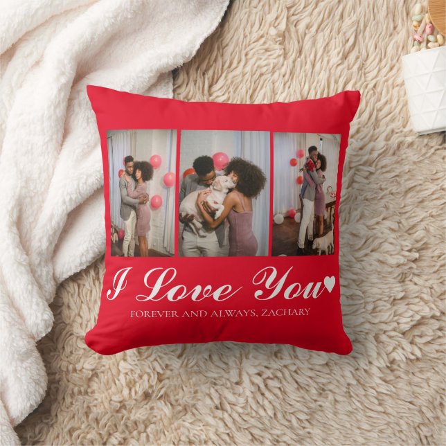 Coussin Simple Elegant Love valentines jour couple photo (Couverture)