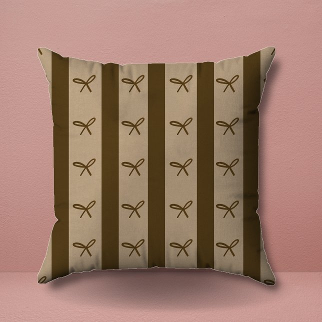 Coussin Simple Elégante Verdure Coquette Bows Motif (Créateur téléchargé)