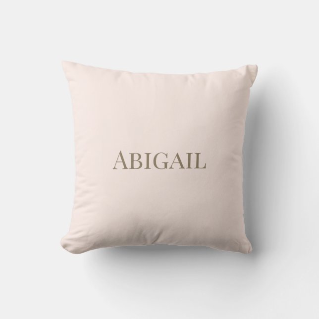 Coussin Simple enfant blush et or personnalisé (Recto)