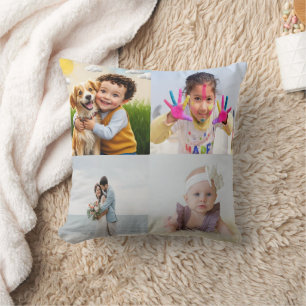 Coussin Simple et chic   Collage de photos du coeur pour g
