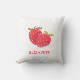 Coussin Simple Fraise Mignonne Minimaliste