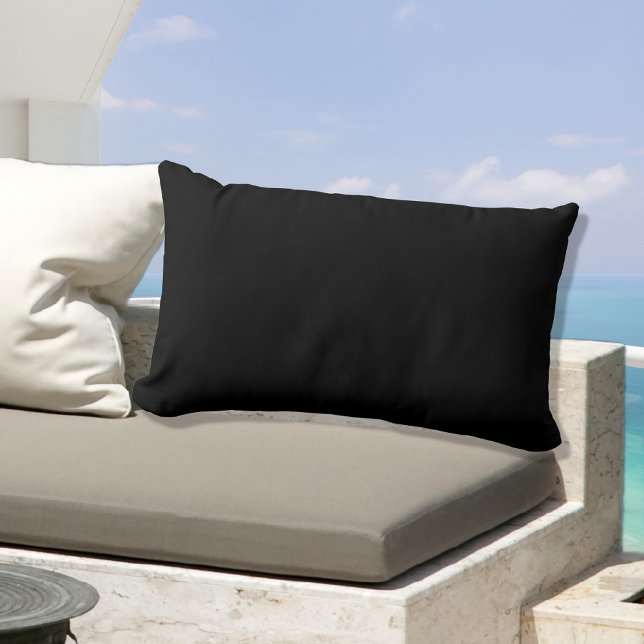 Coussin simple Jet noir couleur solide (Créateur téléchargé)
