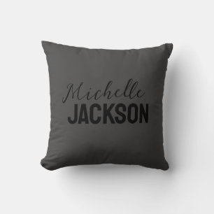 Coussin Simple minimaliste Moderne Votre Nom Message