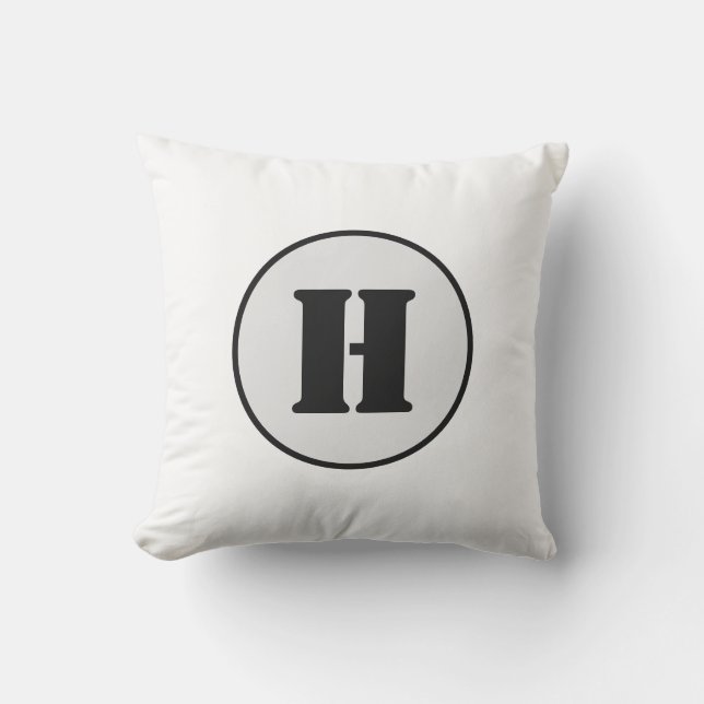 COUSSIN SIMPLE MODERNE MODERNE MONOGRAM ÉLÉGANT CHIC STYLE (Recto)