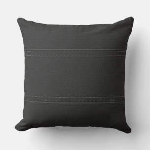 Coussin Simple noir Faux cuir Motif