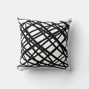 Coussin Simple Scribble   Noir  