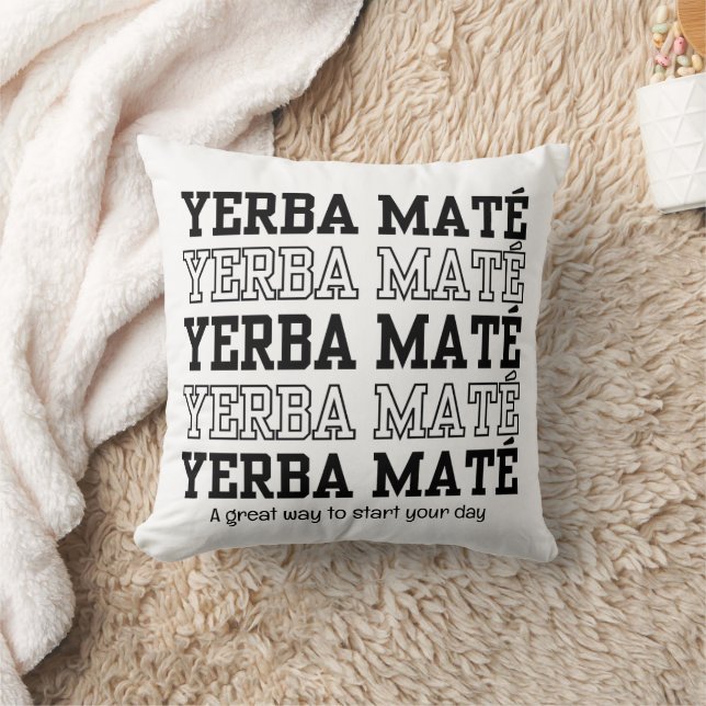 Coussin Simple YERBE MATE Motivationnel Texte personnalisé (Couverture)
