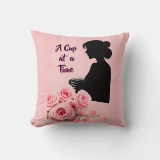 Coussin Simplement Enspired « Une tasse à la fois » Café R