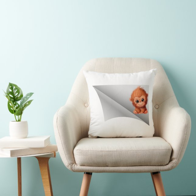 Coussin singe sous le patch (Chaise)