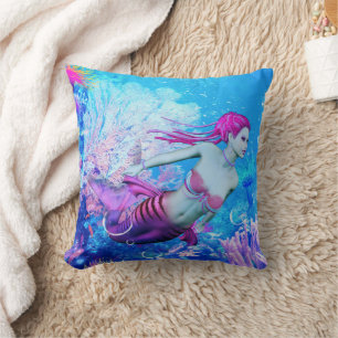 Coussin Sirène du Voile de Corail