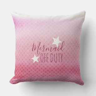 Coussin Sirène hors service Aquarelle rose Jeu d'oreiller