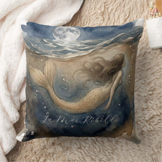 Coussin Sirène Mer Côtière Sombre