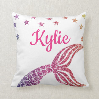 Coussin Sirène personnalisée sous les statistiques de nais