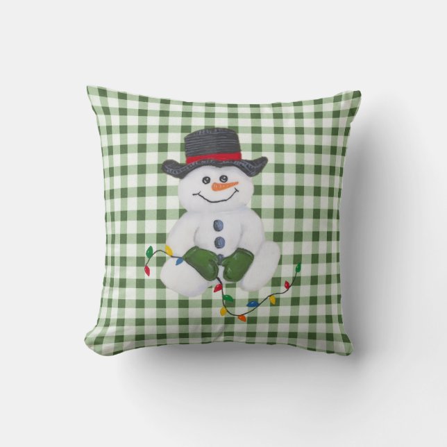 Coussin Sitting Snowman (Recto)