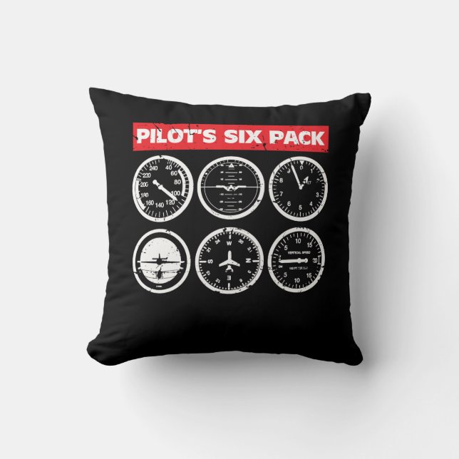Coussin Six aviations d'instruments de vol du paquet du (Recto)