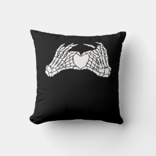 Coussin Skeleton Heart Hands - Lumière