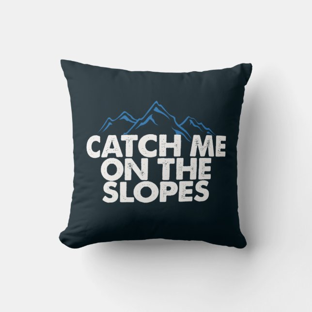 Coussin Ski Gag Me Attraper Sur Les Pistes Sports D'Hiver (Recto)
