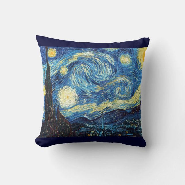 Coussin Sky Nature Blue Nature Gogh Star Starry Night (Recto)