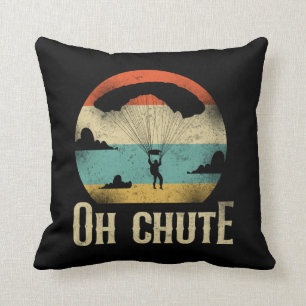 Coussin Skydiving Oh Chute Parachute Parachute Retro