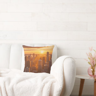 Coussin Skyline cinématographique à Golden Hour