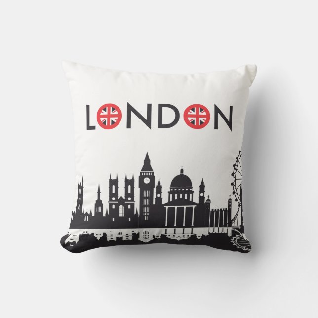 Coussin Skyline de Londres (Recto)