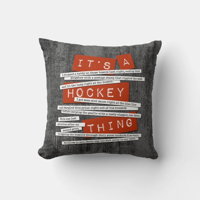 Coussin Slang de hockey (Recto)