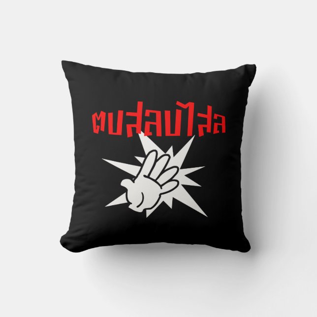 Coussin Slap You Silly › Dop Salop Salai in Thai Script ♥ (Recto)
