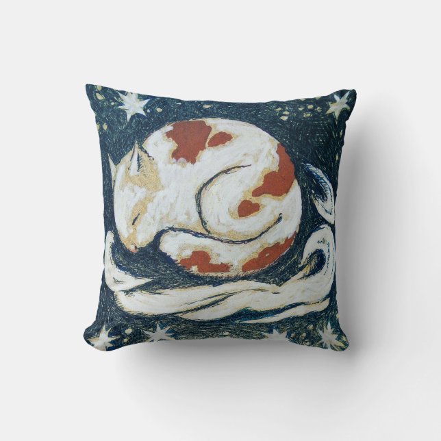 Coussin Sleeping Space Chat parmi les étoiles (Recto)