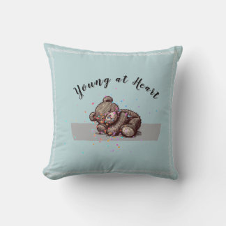 Coussin Sleeping Teddy Bear Throw Pillow
