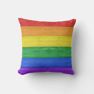 Coussin SlipperyJoe's classique arc-en-ciel tactile fait m