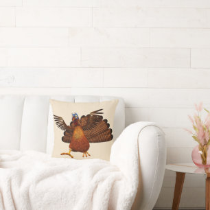 Coussin SlipperyJoe's Thanksgiving gobble de manière respo