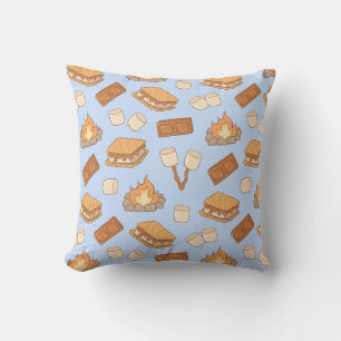 Coussin S'mores Camp de vacances Marshmallow Feu de camp