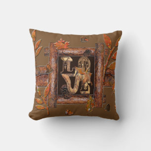 Coussin Snake Love Rustic Feuilles