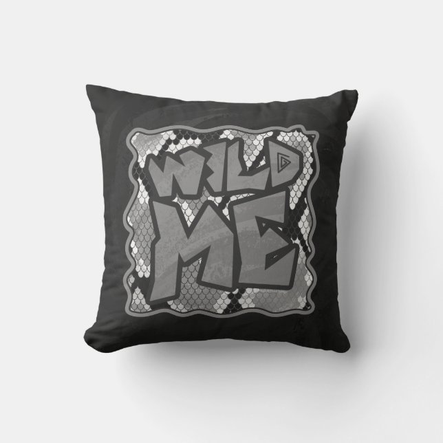 Coussin Snake Yellow et Gold Print (Recto)