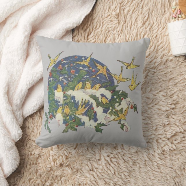 Coussin Snowbirds, Holly et Snow - Noël (Couverture)