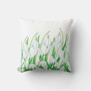 Coussin Snowdrops de printemps
