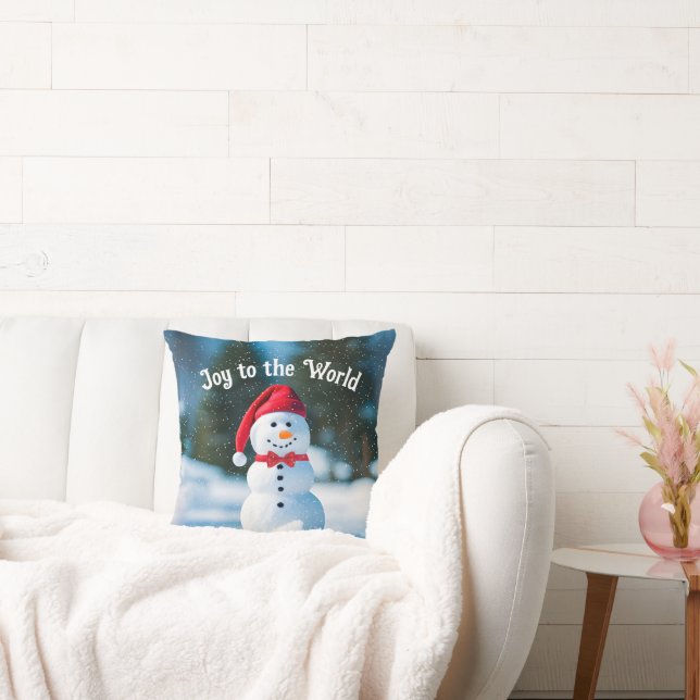 Coussin Snowman De Noël Dans Les Flèches De Neige (Canapé)