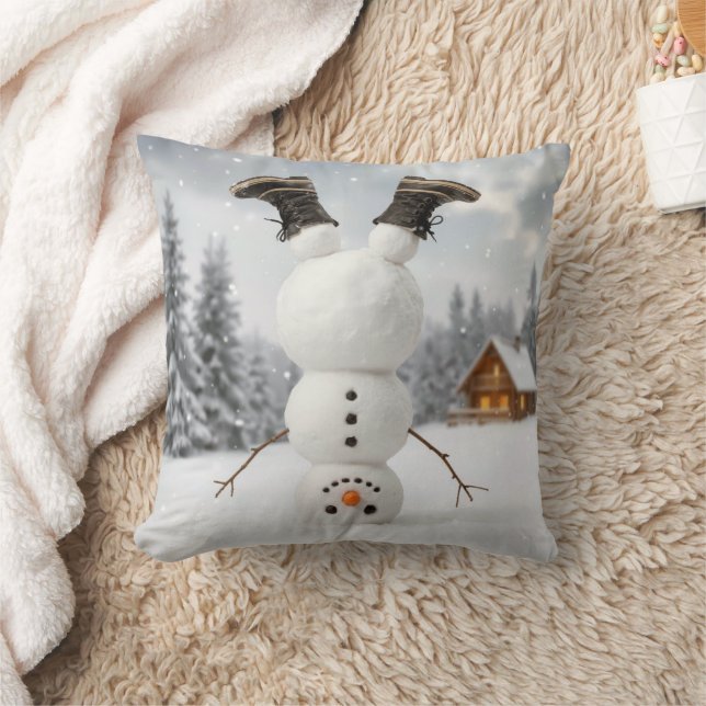 Coussin Snowman Doing a Headstand  (Couverture)
