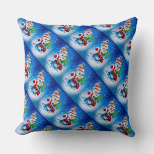 Coussin Snowman et Sucres de canne