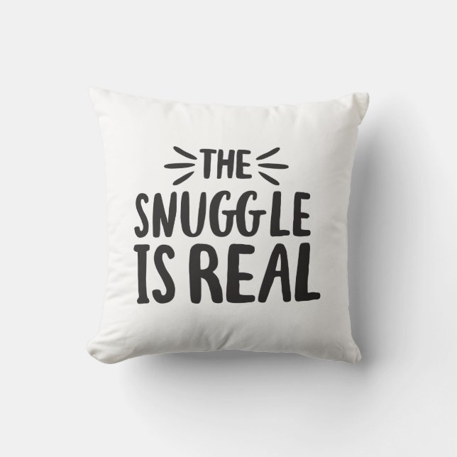 Coussin Snuggle is Real Culture Sayants Citation Art Desig (Recto)