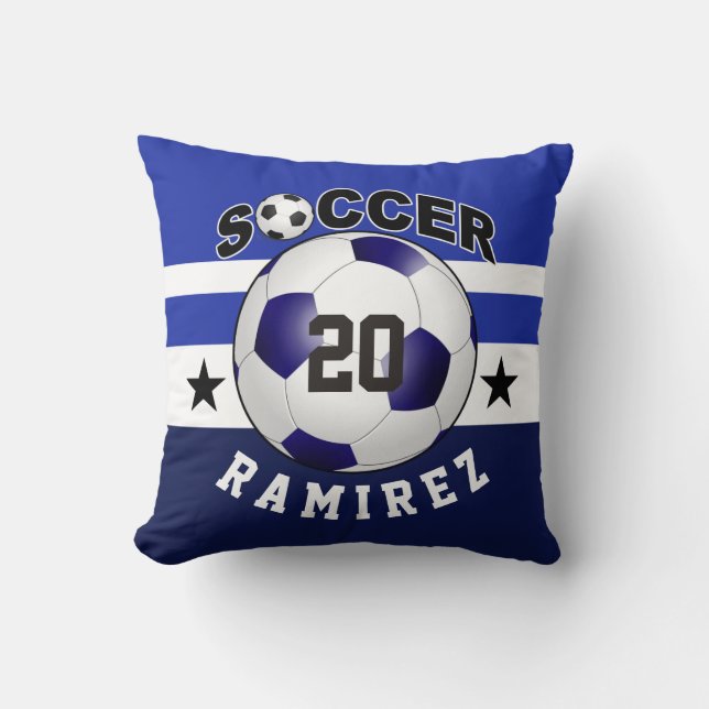 Coussin Soccer Sports Jersey Nom personnalisé Numéro| coba (Recto)