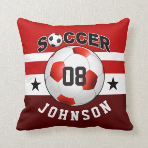 Coussin Soccer Sports Jersey Nom personnalisé Numéro  ro