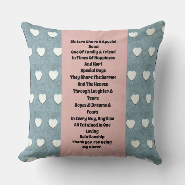 Coussin Soeur Marshmallow Hearts (Recto)