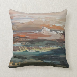 Coussin Sofa de peinture de paysage marin d'art abstrait