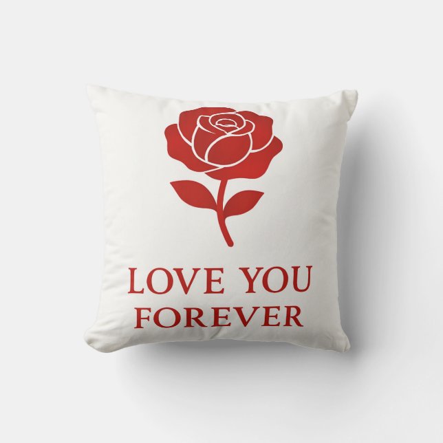 Coussin Soft Floral Forever Love Valentine Decorative (Recto)