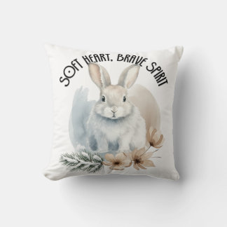 Coussin Soft Heart Brave Spirit Bunny Art