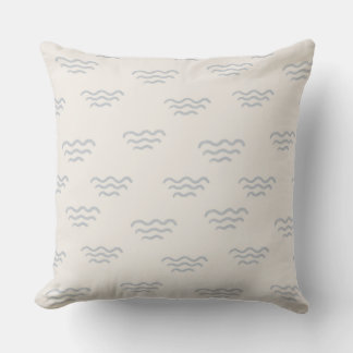 Coussin Soft Ocean Wave Pattern Minimal Coastal Water 
