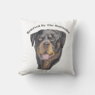 Coussin Soft Pastel of a Rottweiler Throw Cushion