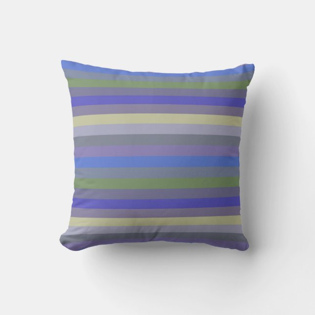 Coussin Soft Retro Rainbow Horizontal Stripes (Recto)