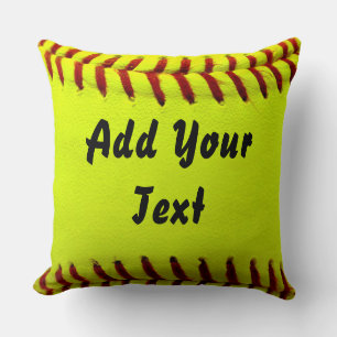 Coussin Softball Jaune Softball Équipe Sportive Entraîneur